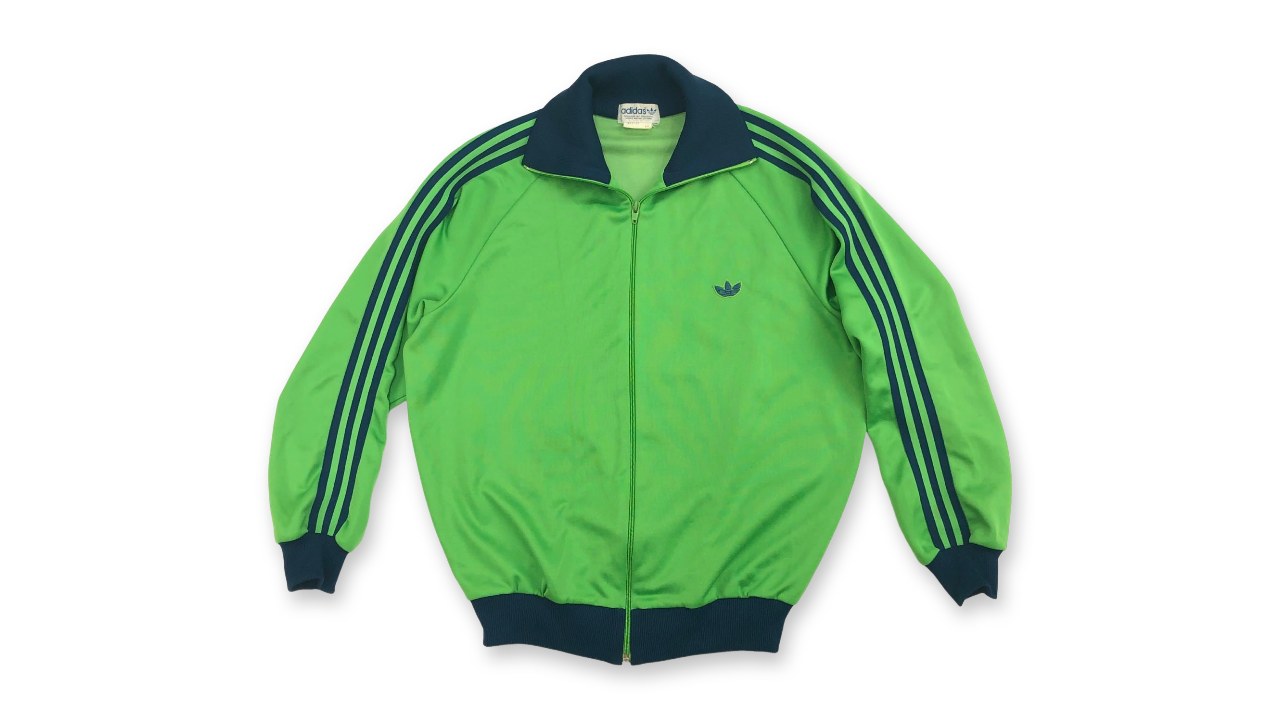 adidas ヴィンテージトラックジャケット　6号 グリーン　デサント adidas アディダス ジャージ 80年代 デサント製 グリーン 6号