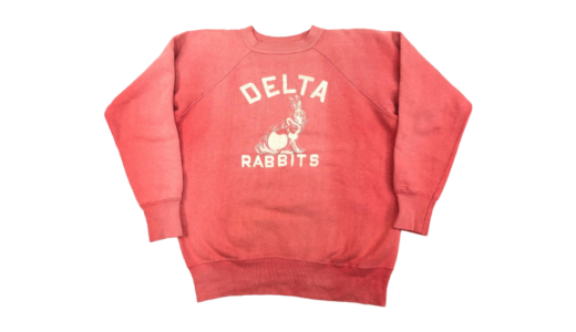 UNKNOWN 60 - 70年代 ラグランスウェット DELTA RABBITS 脇下ガゼット ピンク フェード    買取実績